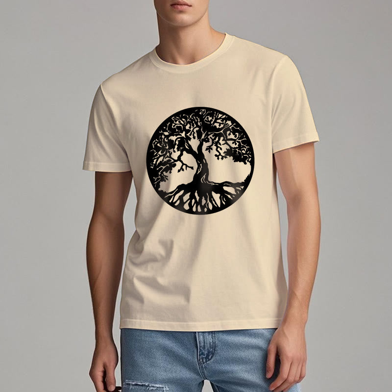 Olivenorma Kreis Baum des Lebens T-Shirt