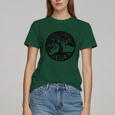 Olivenorma Kreis Baum des Lebens T-Shirt