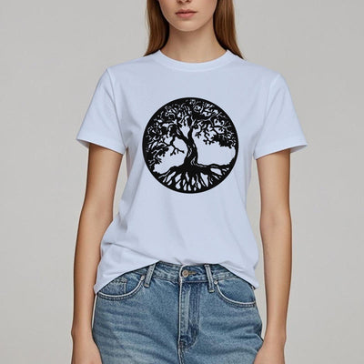 Olivenorma Kreis Baum des Lebens T-Shirt