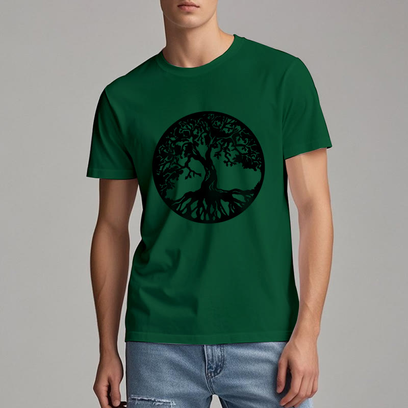 Olivenorma Kreis Baum des Lebens T-Shirt