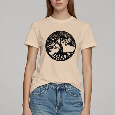 Olivenorma Kreis Baum des Lebens T-Shirt