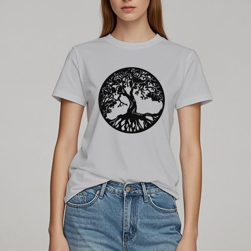 Olivenorma Kreis Baum des Lebens T-Shirt
