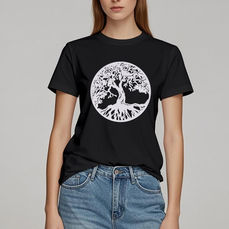 Olivenorma Kreis Baum des Lebens T-Shirt