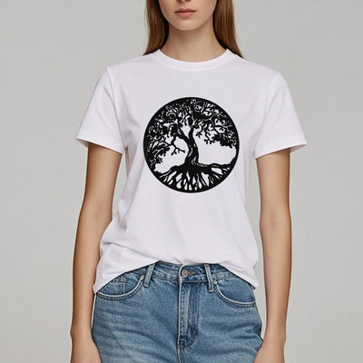 Olivenorma Kreis Baum des Lebens T-Shirt