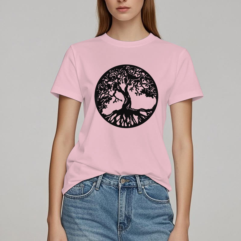 Olivenorma Kreis Baum des Lebens T-Shirt