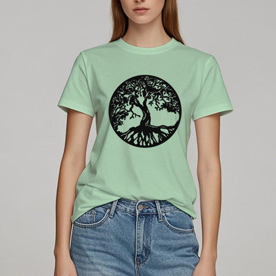 Olivenorma Kreis Baum des Lebens T-Shirt
