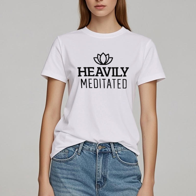 Olivenorma T-Shirt mit Lotusmotiv