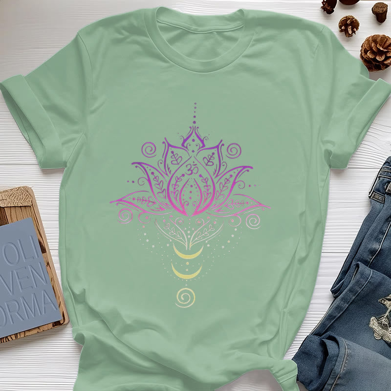 Olivenorma OM Lotusblumen-T-Shirt