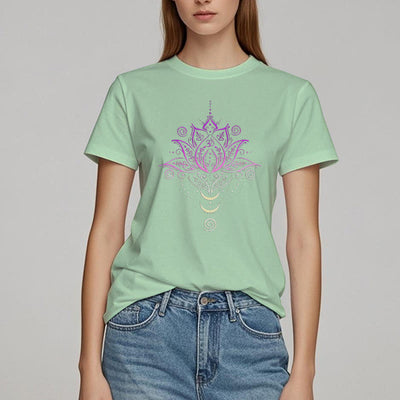 Olivenorma OM Lotusblumen-T-Shirt