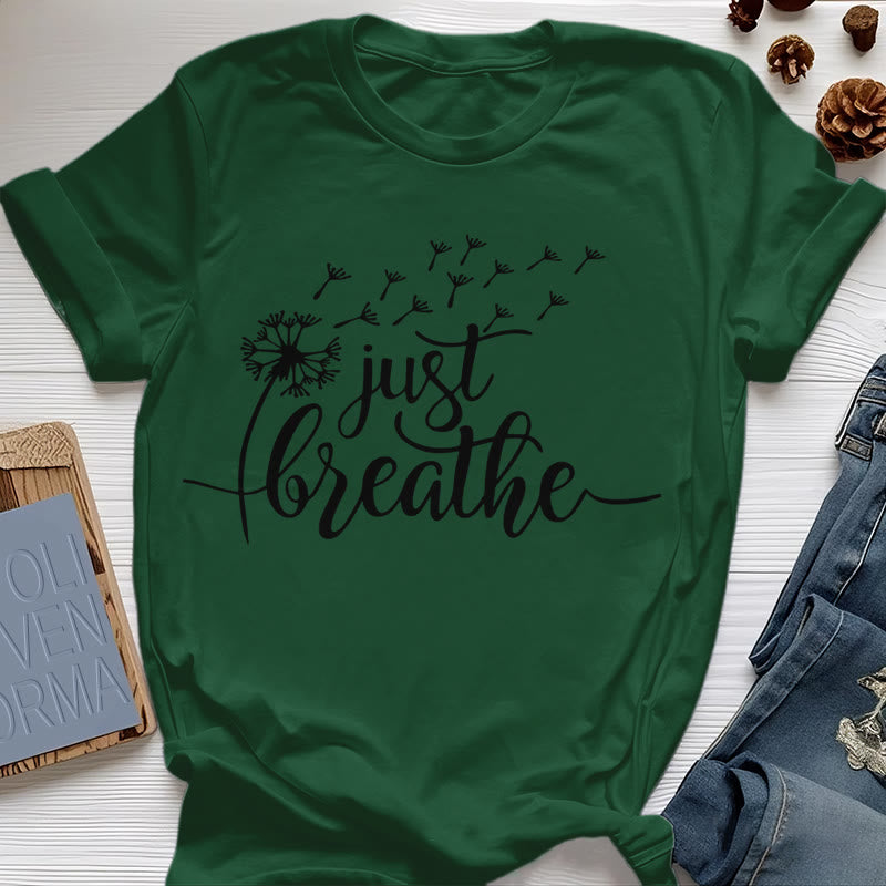Olivenorma Just Breathe Löwenzahn T-Shirt