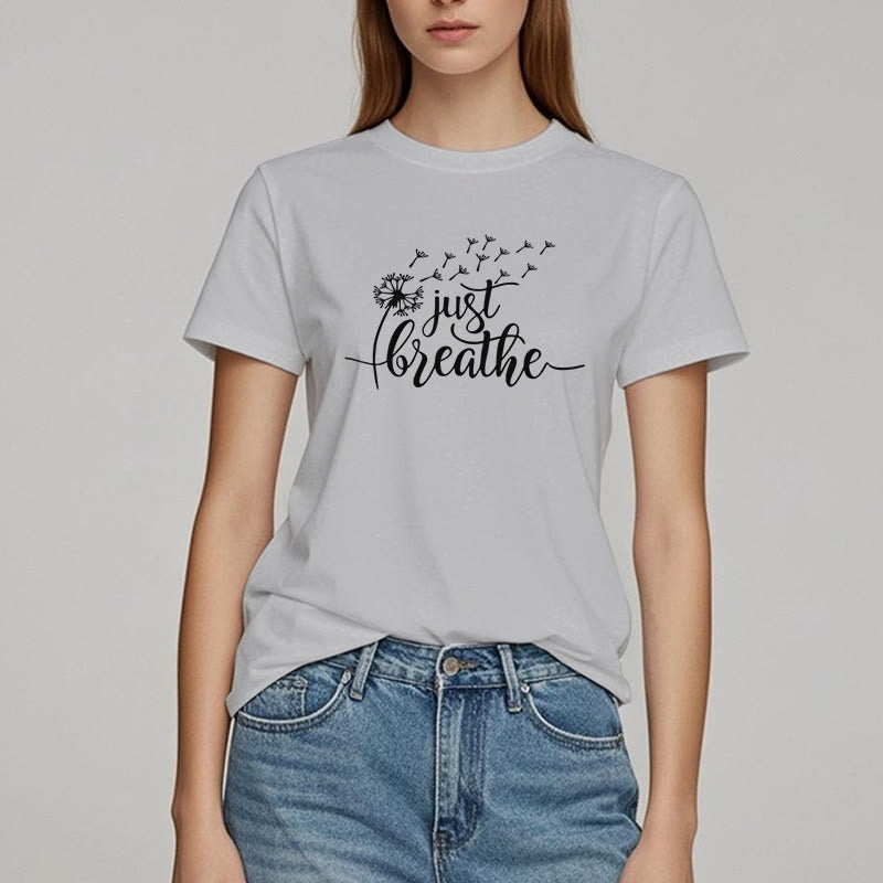 Olivenorma Just Breathe Löwenzahn T-Shirt