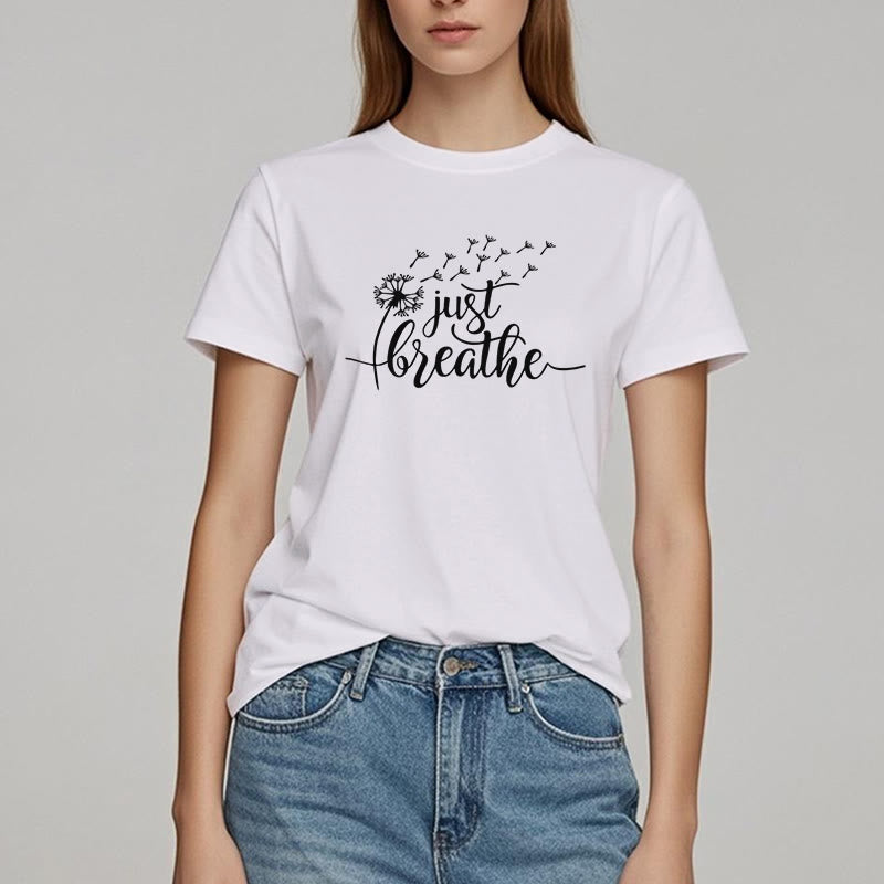 Olivenorma Just Breathe Löwenzahn T-Shirt