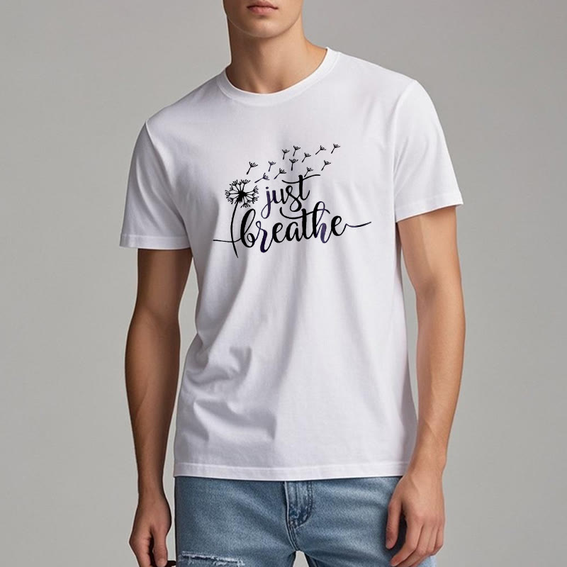 Olivenorma Just Breathe Löwenzahn T-Shirt