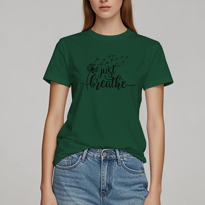 Olivenorma Just Breathe Löwenzahn T-Shirt