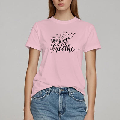 Olivenorma Just Breathe Löwenzahn T-Shirt