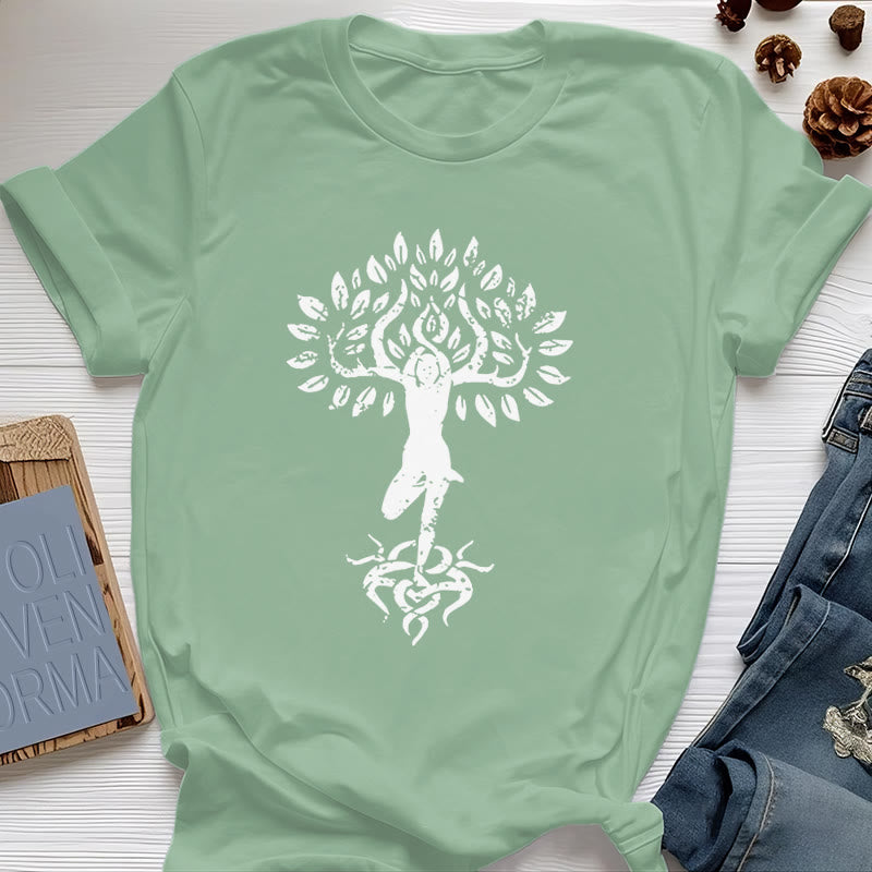 Olivenorma Blume Zen Baum T-Shirt