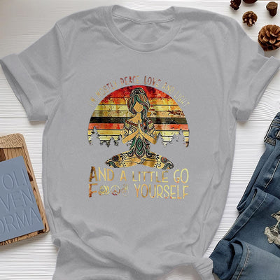 Olivenorma T-Shirt mit Aufschrift „Mostly Peace“