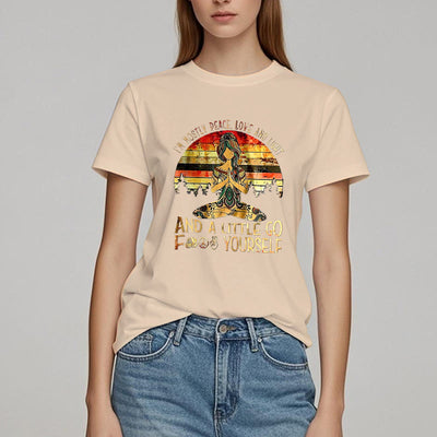 Olivenorma T-Shirt mit Aufschrift „Mostly Peace“