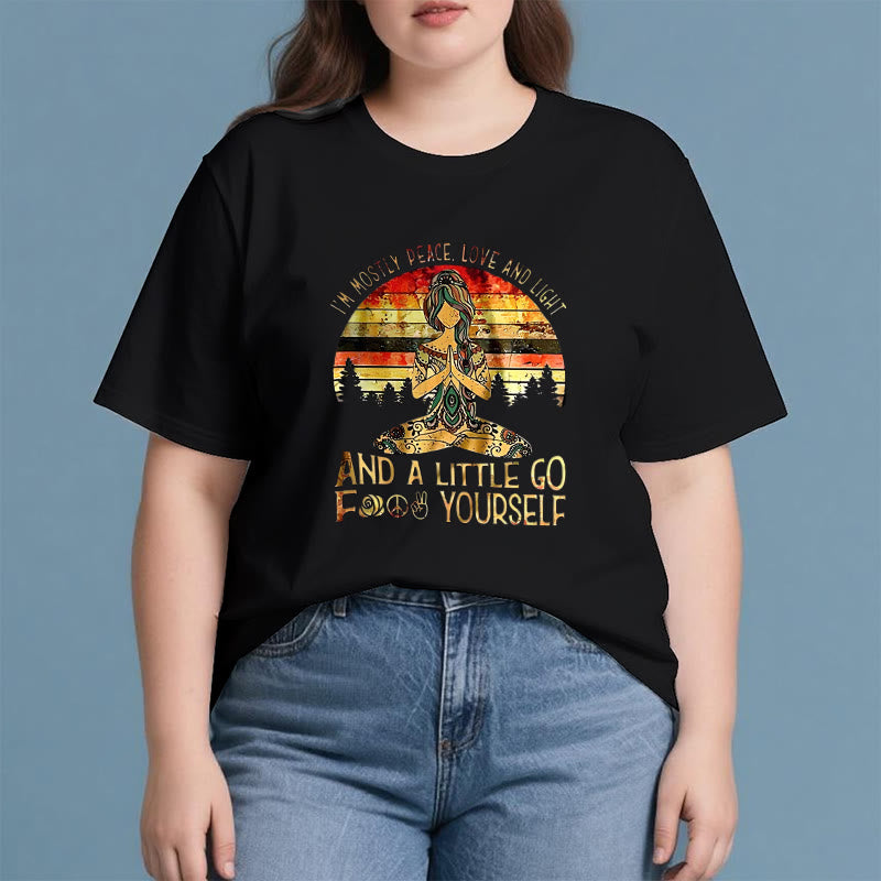Olivenorma T-Shirt mit Aufschrift „Mostly Peace“