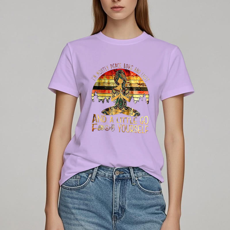 Olivenorma T-Shirt mit Aufschrift „Mostly Peace“