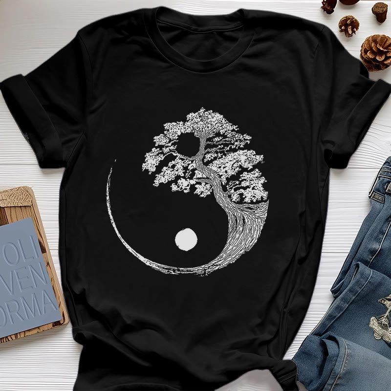 Olivenorma Yin Yang Bonsai Baum T-Shirt