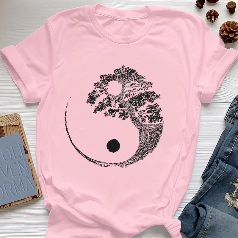 Olivenorma Yin Yang Bonsai Baum T-Shirt