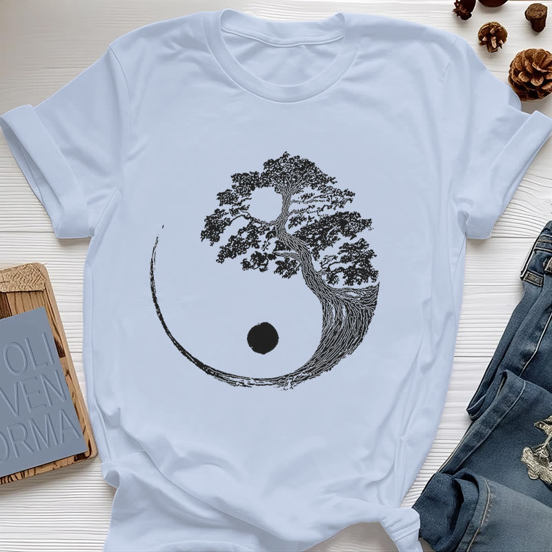 Olivenorma Yin Yang Bonsai Baum T-Shirt