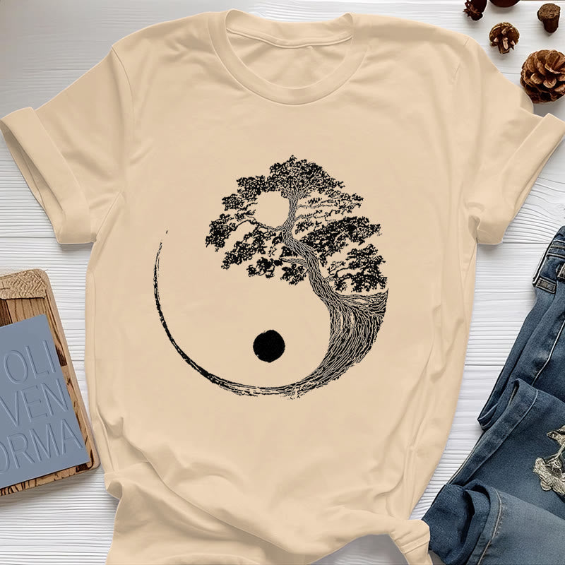 Olivenorma Yin Yang Bonsai Baum T-Shirt
