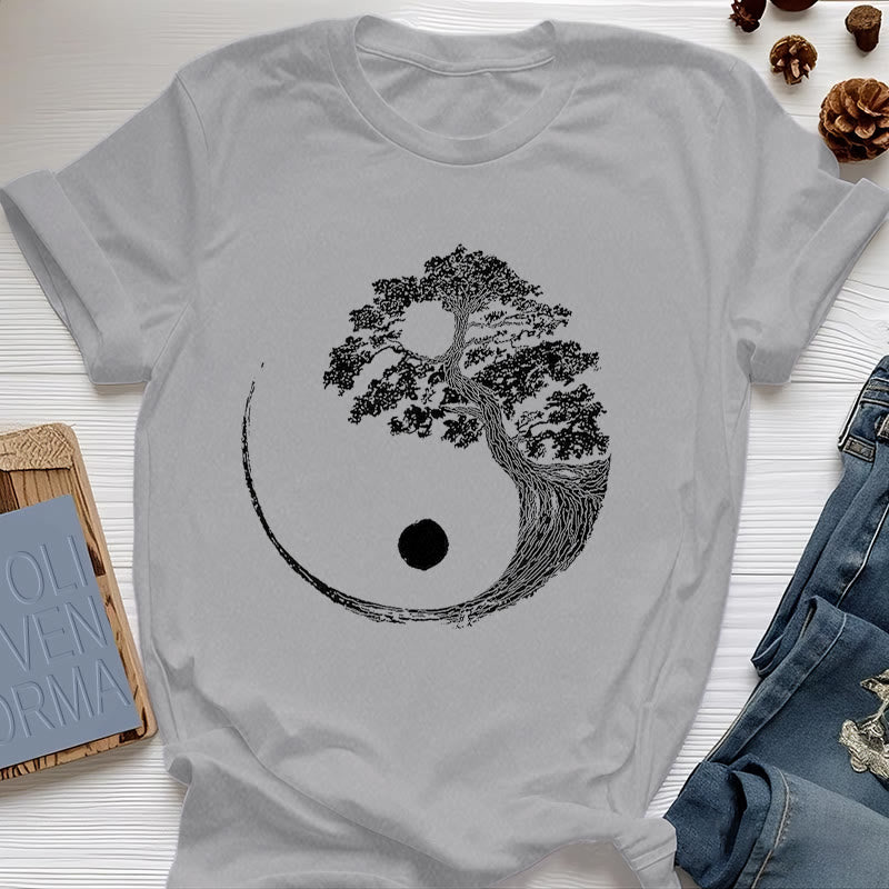 Olivenorma Yin Yang Bonsai Baum T-Shirt