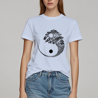 Olivenorma Yin Yang Bonsai Baum T-Shirt