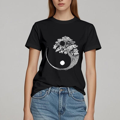Olivenorma Yin Yang Bonsai Baum T-Shirt