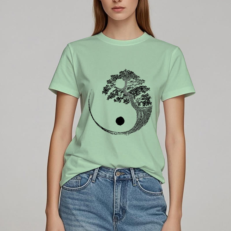 Olivenorma Yin Yang Bonsai Baum T-Shirt