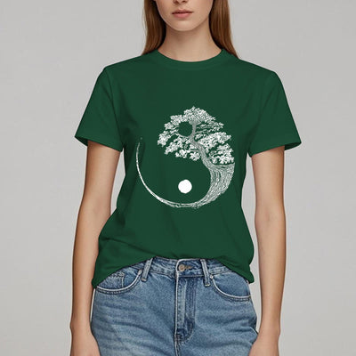 Olivenorma Yin Yang Bonsai Baum T-Shirt