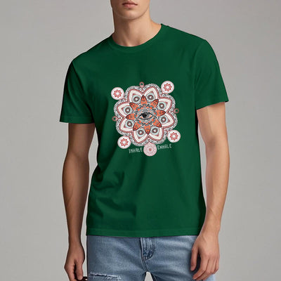 Olivenorma Meditation Evil Eye Slogan Design T-Shirt