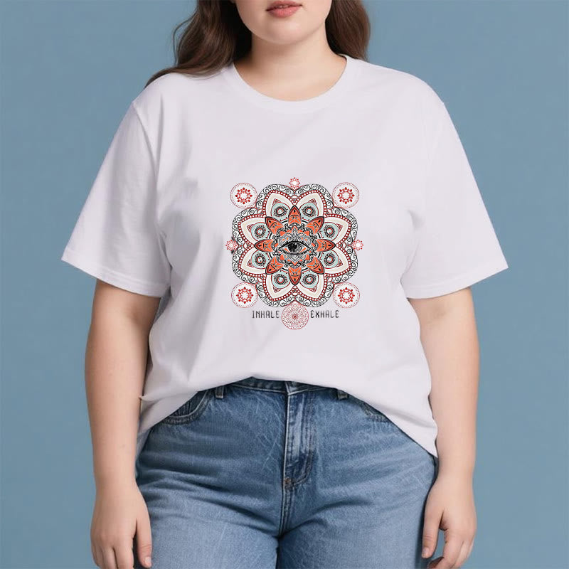 Olivenorma Meditation Evil Eye Slogan Design T-Shirt