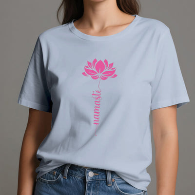 Olivenorma Namaste Lotus Yoga Baumwoll-T-Shirt