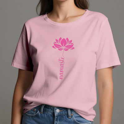 Olivenorma Namaste Lotus Yoga Baumwoll-T-Shirt