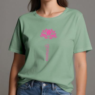 Olivenorma Namaste Lotus Yoga Baumwoll-T-Shirt