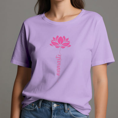 Olivenorma Namaste Lotus Yoga Baumwoll-T-Shirt