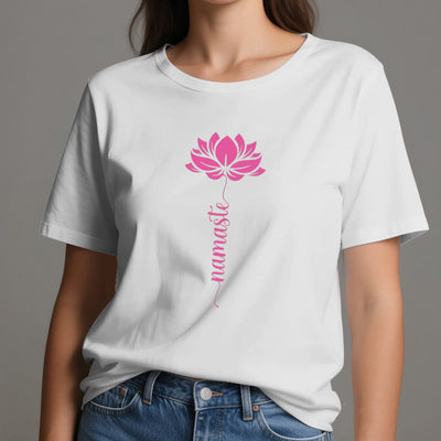 Olivenorma Namaste Lotus Yoga Baumwoll-T-Shirt