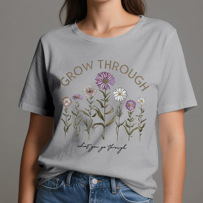 Olivenorma – T-Shirt mit Blumenmuster
