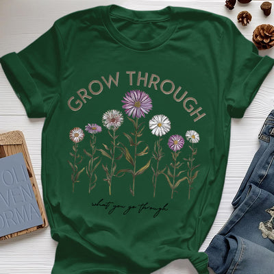 Olivenorma – T-Shirt mit Blumenmuster