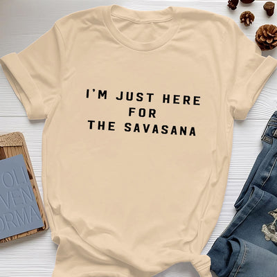 Olivenorma Ich bin nur wegen des Savasana hier T-Shirt