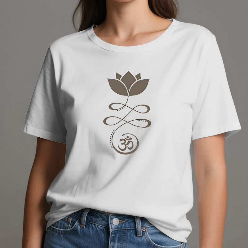 Olivenorma Yoga Lotusblume Om Symbol T-Shirt
