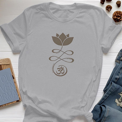 Olivenorma Yoga Lotusblume Om Symbol T-Shirt