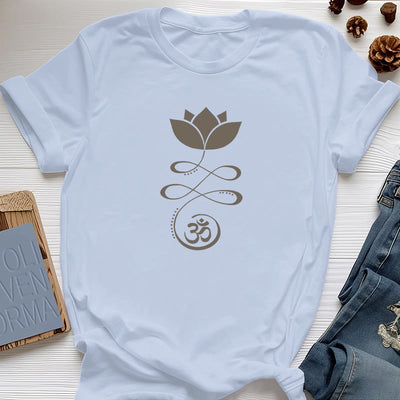 Olivenorma Yoga Lotusblume Om Symbol T-Shirt