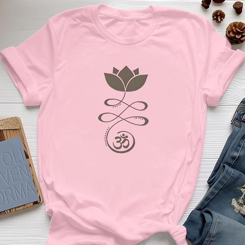 Olivenorma Yoga Lotusblume Om Symbol T-Shirt