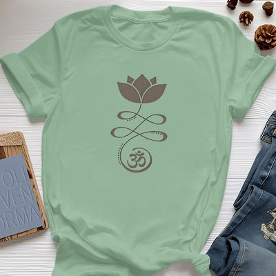 Olivenorma Yoga Lotusblume Om Symbol T-Shirt