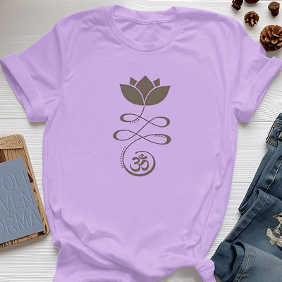 Olivenorma Yoga Lotusblume Om Symbol T-Shirt