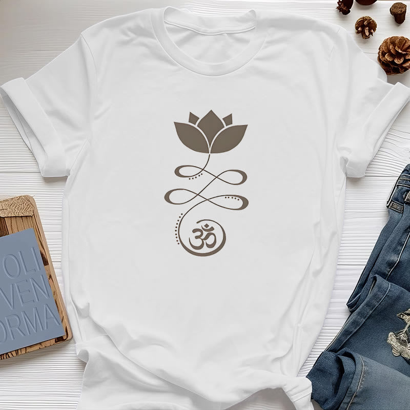 Olivenorma Yoga Lotusblume Om Symbol T-Shirt
